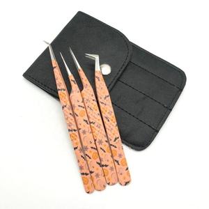 Pinzas para pestañas con punta plateada y diseño de Halloween en papel naranja personalizado, para empaque individual en caja de tarjeta, juego de pinzas. - Product Image 6