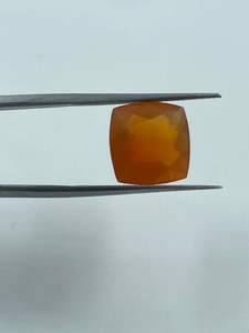 Opale de feu naturelle de haute qualité, taille coussin, 4,49 carats, 11,50x11,70 mm - Product Image 4