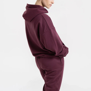 Sudadera con Capucha Extra Grande para Mujer, Personalizada con Logotipo, Color Sólido, Hombros Caídos, Manga Larga, con Bolsillos, Transpirable, Venta al Por Mayor - Product Image 2
