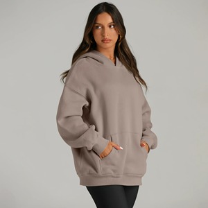 Sudadera con Capucha Unisex, Color Beige Sólido, Felpa Francesa, Estilo Casual, Bolsillo Frontal, Corte Regular, 100% Algodón, Bordada, Transpirable - Product Image 1