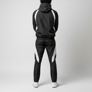 Survêtements de sport pour hommes avec logo personnalisé, 100% coton, imprimés, style streetwear, ensemble 2 pièces, patchwork, pour la course à pied et la salle de sport - Product Image 3