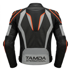 Custom <b>Biker</b> Leather <b>Jacket</b> Men's Motorcycle Racing | Motorbike Auto Racing Wear Online Sale - Product Image 2