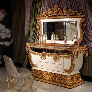 Oferta Especial: Juego de Dormitorio de Lujo Hotel Emma Royal Gold, Cama de Madera Tallada, Tapizada con Mechones, Muebles Clásicos Europeos de Alta Gama - Product Image 6