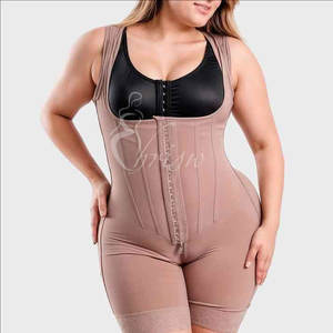 Fajas Chupa <span class=keywords><strong>Panza</strong></span> Body Reductor Anticelulítico con Cordones y Ganchos para Mujer - Product Image 1