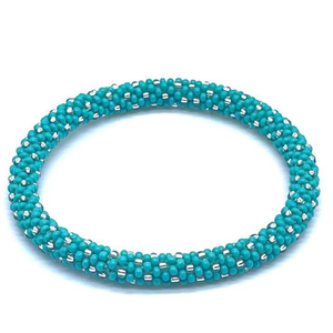 Handcrafted Crochet Glass <b>Beads</b> <b>Bracelet</b> Women Jewelry Trendy Religious New Style Bangle with Pearls & Diamonds Anniversary - Product Image 2