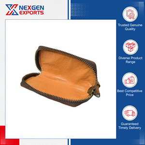 Llavero de Cuero PU Hecho a Mano con Estampados de Animales, de Alta Calidad y Durabilidad, con Cierre de Cremallera, Venta Global, India - Product Image 4