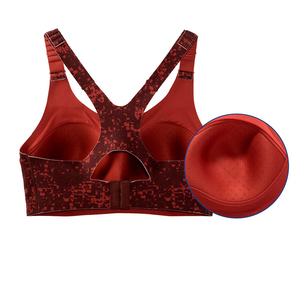 Women's Lightweight Breathable High Support Custom Sports <b>Bra</b> <b>Removable</b> <b>Pads</b> Seamless Spandex/Nylon Front Yoga <b>Bra</b> OEM Service - Product Image 5