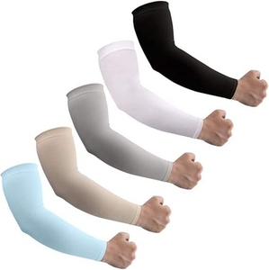 Manchons de cyclisme unisexes anti-UV, ajustement sans couture pour adultes, couleurs noir, gris, blanc - Product Image 3