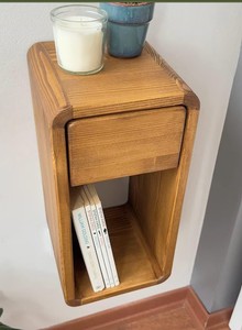 Minimalist Eco-Friendly Durable Wood Wall Mounted Nightstand 1 Drawer Storage Modern Bedroom Furniture Dining Hotel Living Room - Product Image 5