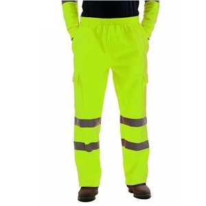 Pantalon de travail haute visibilité orange réfléchissant pour hommes, pantalon cargo haute visibilité, vêtements de sécurité industrielle, pantalon de travail pour la construction - Product Image 5
