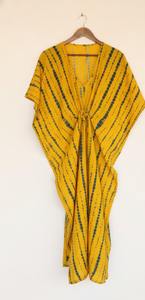 Caftán Tie Dye para Mujer, Largo hasta el Suelo, Ecológico, 100% Algodón, Corte Holgado, Cintura Natural, Estilo Casual de Verano, Boho, para Vacaciones - Product Image 2