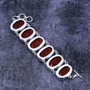 Pulsera de Citrino Facetado, Plata de Ley 925, Joyería Bohemia Hecha a Mano, Piedra Preciosa Natural, Pulsera para Mujer, Venta al por Mayor - Product Image 3