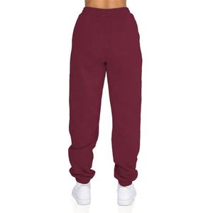 Pantalones de chándal Jogger de algodón Unisex de alta calidad 2024, ropa informal de invierno con logotipo personalizado para correr con bolsillos delanteros planos para mujer - Product Image 5