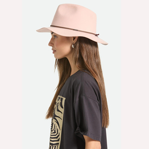 Chapeau Fedora rose 100% laine avec bande en ruban marron, unisexe, décontracté, à large bord, pour toutes les saisons, mode, plage, couvre-chef - Product Image 3