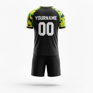 Custom Sublimated <b>Soccer</b> Jersey Set Men's Blue Camouflage 100% Polyester Moisture Wicking Short Sleeve Uniforms Adult Size - Product Image 2