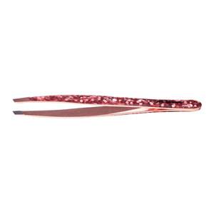 Ensemble de soin Rose Gold 2 pièces, comprenant un ensemble de pinces à épiler à paillettes et des pinces à épiler pointues et inclinées en acier inoxydable de qualité supérieure pour poils incarnés - Product Image 1