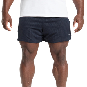 Pantalones Cortos Deportivos de Malla Transpirable para Hombre, 5 Pulgadas, para Gimnasio, Entrenamiento, Fitness, Color Azul Oscuro - Product Image 1
