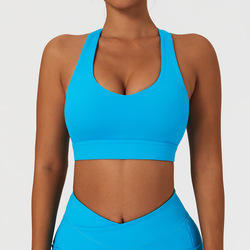 Soutien-gorge de sport pour femme en promotion – Haute qualité, extensible dans 4 directions, respirant, écologique, élasticité moyenne, XS personnalisable à l'avant - Product Image 6