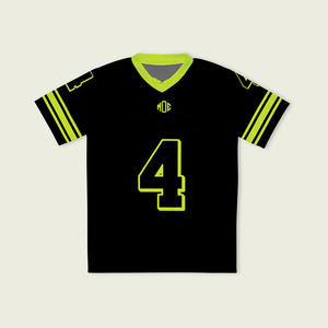 Camisetas de malla personalizadas al por mayor, jersey unisex con cuello en V, ropa deportiva transpirable de poliéster, jersey de fútbol americano - Product Image 3