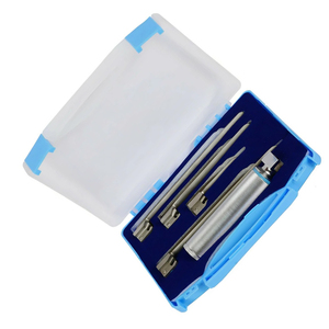 Juego de instrumentos quirúrgicos con herramientas de acero inoxidable en estuche azul para operaciones médicas - Product Image 4