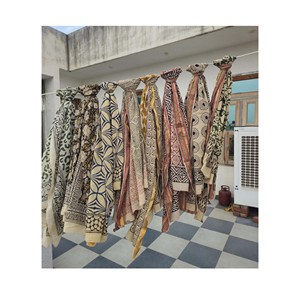 Pareo de Playa Reversible Ecológico de Algodón, Estampado a Mano Indio, Tela Suave de Voile, Pareo de Verano de 1 Pieza, Regalo para Ella - Product Image 1