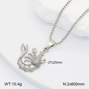 Colgante clásico de animales para Navidad en acero inoxidable 304 con acabado chapado en oro de 18 quilates y cadena tipo caja - Product Image 2