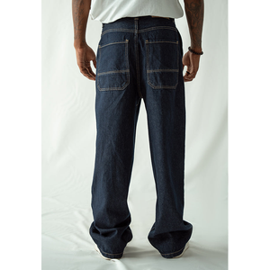 Vaqueros personalizados para hombre, estilo urbano, con botones laterales, vaqueros acampanados y apilados. - Product Image 6