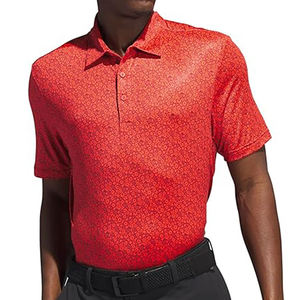 Men's Red Dot Pattern Short Sleeve Polo Shirt Casual Breathable Knitted Polyester <b>Top</b> - Product Image 3
