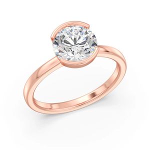 Bague solitaire en diamant de laboratoire - Product Image 6
