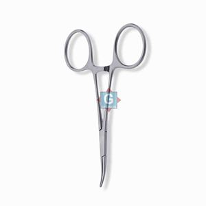 Pinza Hemostática Curva con Mordazas Serradas para Mosquitos, Instrumento Quirúrgico Manual de Acero Inoxidable para Cirugía General - Product Image 3