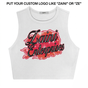 Camiseta Corta de Algodón y Elastano con Tejido de Canalé para Mujer, 250 GSM, Blanca, Sin Mangas, con Logotipo Personalizado Impreso por Transferencia Térmica DTF, OEM ODM - Product Image 1