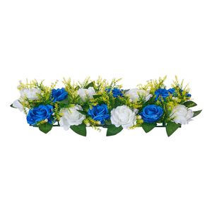 10 Pezzi di Sfere Floreali Artificiali 19,6 X 8,6 Pollici, Composizioni di Rose Finte, Bouquet per Centrotavola Matrimoniali, Ghirlande e Corone Floreali - Product Image 1