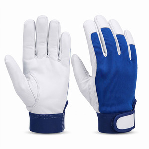 Cowhide Grain Leather Durable Anti-Slip Heat Resistance Adjustable Wristband Tear-Resistant Safety <b>Gloves</b> Industrial Protective - Product Image 3