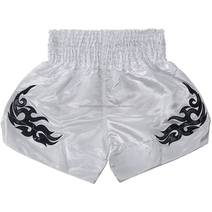 Shorts de boxe Muay Thai pour hommes de qualité supérieure, respirants, pour arts martiaux, shorts d'entraînement de couleur noire - Product Image 6