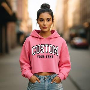 Sudadera con Capucha Corta Personalizada de Invierno, Estilo Universitario, con Logotipo Frontal, 100% Algodón - Product Image 6