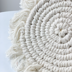 Posavasos de Macramé Hecho a Mano JNC, Posavasos Rústico de Algodón y Poliéster, Ligero y Lavable para Café y Té - Product Image 6