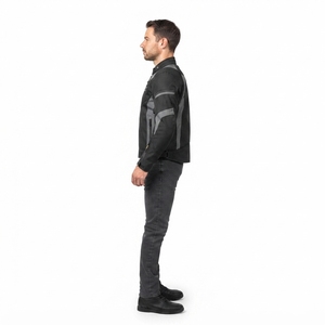 Chaqueta Cafe Racer Asimétrica de Gamuza Vintage Color Oxblood Personalizada para Hombre, Estilo Biker Corto y Holgado, Ropa Exterior de Lujo OEM, Etiqueta Streetwear - Product Image 3
