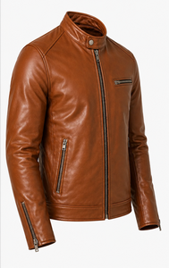 Veste en cuir de haute qualité pour hommes, très élégante et stylée - Product Image 2
