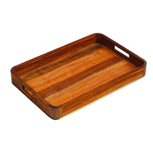 Modern Luxury Classic Designer Wood Serving Tray with Handles Premium Large Lightweight Customizable Wedding Food <b>Display</b> <b>Table</b> - Product Image 6