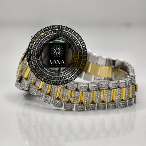 Vana Jewels Luxury Iced Out Moissanite <b>Watch</b> for <b>Men</b> Automatic Mechanical Movement Custom Stainless Steel Diamond <b>Wrist</b> <b>watch</b> - Product Image 5
