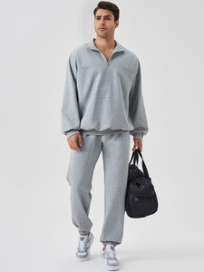 Custom Casual Winter Men's Embroidered Tracksuit <b>Set</b> Acid Wash Rhinestone Zip Hoodie Flare Jogger Sweatpants 100% Cotton - Product Image 3