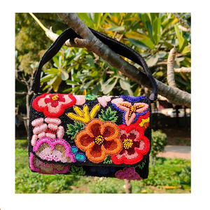 Sac de rangement de luxe en perles, motif As de Pique, sac à bandoulière brodé coloré pour femme, accessoire de soirée - Product Image 6