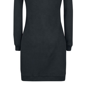 Robe Sweatshirt à Capuche Extensible Couleur Personnalisée Manches Longues Moulante Mini Robe Hiver 100% Coton Polaire Haute Qualité Quotidienne - Product Image 6