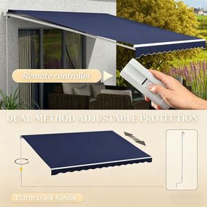 Toldo Retráctil para Patio con Marco de Aluminio, Protección UV, Resistente al Viento y Extensible, para Terrazas y Cubiertas contra la Lluvia - Product Image 3