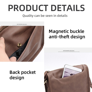 Leather Messenger <b>Bag</b> Small Zipper Closure Crossbody <b>Shoulder</b> <b>Bag</b> <b>Men</b> Women Daily Use All Seasons Lightweight - Product Image 4