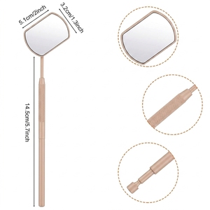 Premium Rectangular Wide View Lash Mirror Stainless Steel Eyelash Extension Inspection Mirror Lash Checking Salon <b>Tool</b> - Product Image 2