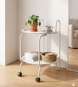 Chariots de rangement en fer Lumetal avec tiroirs, finition brillante pour cuisine, salon, garage - Design moderne multifonctionnel et facile à utiliser - Product Image 3