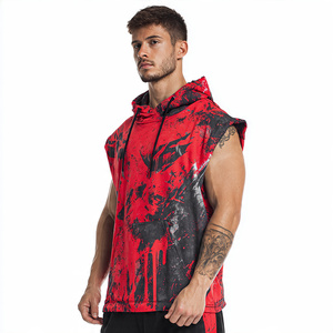 Camiseta sin Mangas con Capucha Sublimada Personalizada para Hombre y Mujer, para Entrenamiento, Fitness, Gimnasio - Product Image 4