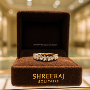 แหวนเพชรโมอิสขนาด3.20x2.20มม. สไตล์เล็กๆสำหรับงานหมั้นของคนรักงานแต่งงานงานปาร์ตี้ศาสนา - Product Image 4