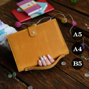 Funda de Cuero para Diario, Personalizada, para Bloc de Notas A5 A4 B5, Funda para Agenda, Porta Cuadernos Moleskine, Regalo Hecho a Mano, Recargable, para Negocios - Product Image 3